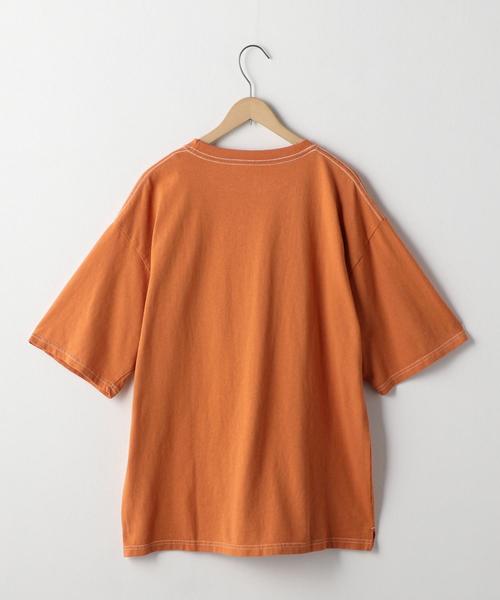 coen（コーエン）の「USAコットンビッグシルエットオーバーダイTシャツ（Tシャツ/カットソー・メンズ・ブラック/オレンジ系その他/ホワイト/ターコイズブルー・X-LARGE/LARGE/MEDIUM）」の9枚目の写真