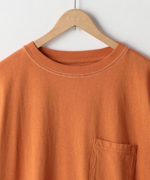 coen（コーエン）の「USAコットンビッグシルエットオーバーダイTシャツ（Tシャツ/カットソー・メンズ・ブラック/オレンジ系その他/ホワイト/ターコイズブルー・X-LARGE/LARGE/MEDIUM）」の8枚目の写真