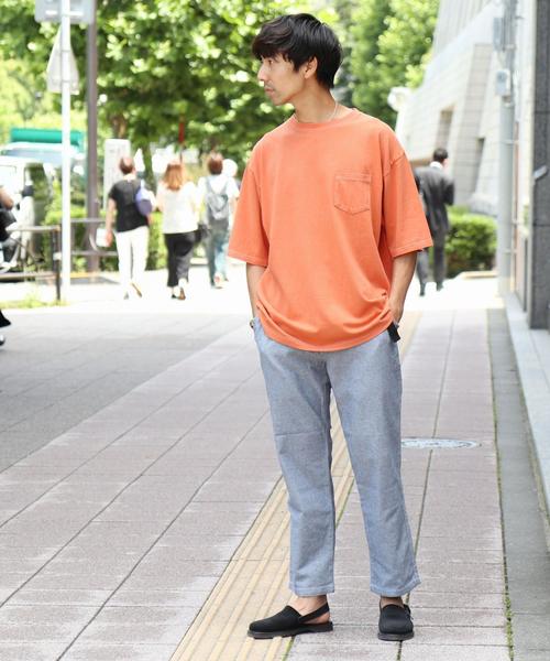 coen（コーエン）の「USAコットンビッグシルエットオーバーダイTシャツ（Tシャツ/カットソー・メンズ・ブラック/オレンジ系その他/ホワイト/ターコイズブルー・X-LARGE/LARGE/MEDIUM）」の11枚目の写真