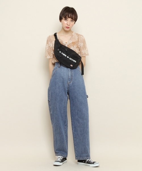 PAGEBOY（ページボーイ）の「デニムペインターパンツ（デニムパンツ・レディース・ライトブルー/サックスブルー/インディゴブルー・SMALL/MEDIUM）」の9枚目の写真