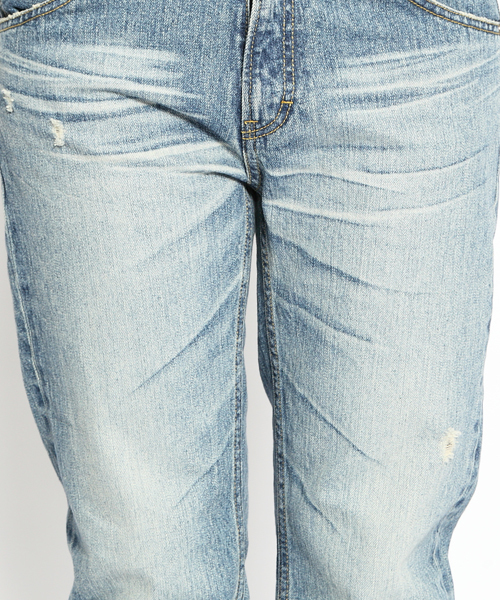 X-girl（エックスガール）の「VINTAGE STYLE JEAN（デニムパンツ・レディース・ライトインディゴブルー・24inch/25inch/26inch/27inch）」の5枚目の写真