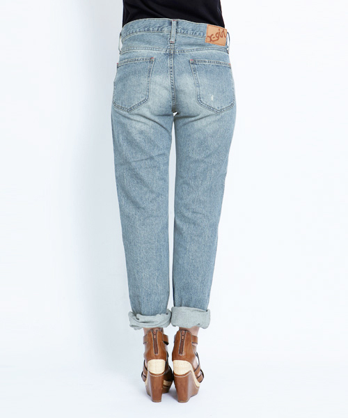X-girl（エックスガール）の「VINTAGE STYLE JEAN（デニムパンツ・レディース・ライトインディゴブルー・24inch/25inch/26inch/27inch）」の8枚目の写真