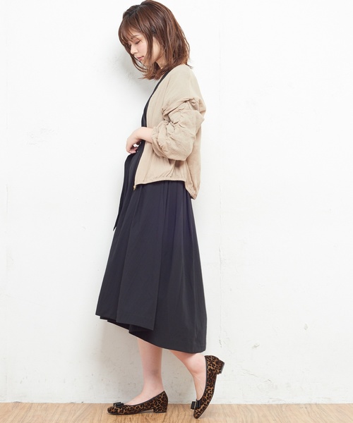 natural couture(ナチュラルクチュール)の「NEWカシュクールワンピース(ワンピース・レディース・ブラック/ベージュ/マスタード/レンガ/ドット/チェック/その他・FREE)」の12枚目の写真