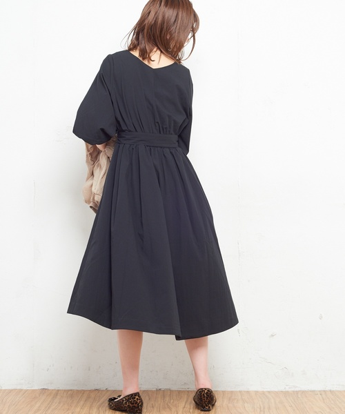 natural couture(ナチュラルクチュール)の「NEWカシュクールワンピース(ワンピース・レディース・ブラック/ベージュ/マスタード/レンガ/ドット/チェック/その他・FREE)」の14枚目の写真