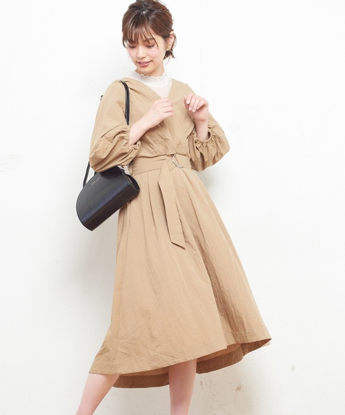 natural couture(ナチュラルクチュール)の「NEWカシュクールワンピース(ワンピース・レディース・ブラック/ベージュ/マスタード/レンガ/ドット/チェック/その他・FREE)」の17枚目の写真