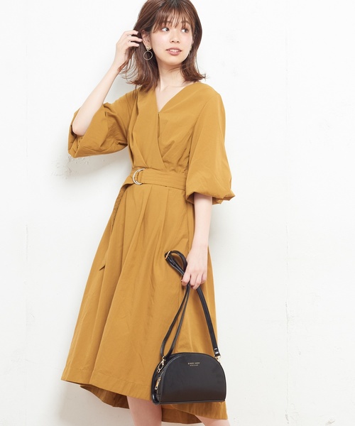 natural couture(ナチュラルクチュール)の「NEWカシュクールワンピース(ワンピース・レディース・ブラック/ベージュ/マスタード/レンガ/ドット/チェック/その他・FREE)」の21枚目の写真