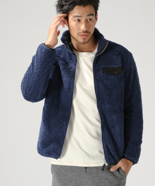 BAYFLOW(ベイフロー)の「メンボアスタンドジップパーカ(パーカー・メンズ・ネイビー/マスタード/オフホワイト・SMALL/LARGE/MEDIUM)」の3枚目の写真