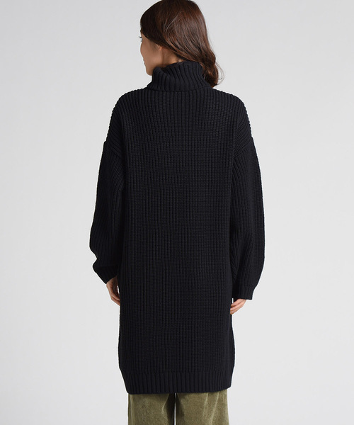 LIPSTAR（リップスター）の「3G片あぜボリュームニットチュニック（ニット/セーター・レディース・ネイビー/ブラウン/グレー/イエロー・M）」の7枚目の写真