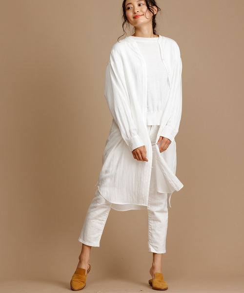 Munich(ミューニック)の「ルーズホワイトデニムスリムスラウチパンツ(デニムパンツ・レディース・オフホワイト・XXS/XS/S/M)」の5枚目の写真