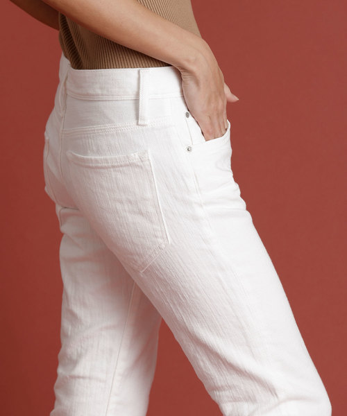 Munich(ミューニック)の「ルーズホワイトデニムスリムスラウチパンツ(デニムパンツ・レディース・オフホワイト・XXS/XS/S/M)」の3枚目の写真