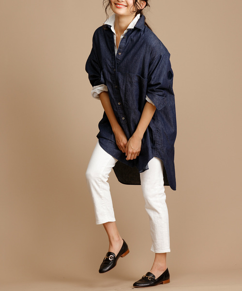 Munich(ミューニック)の「ルーズホワイトデニムスリムスラウチパンツ(デニムパンツ・レディース・オフホワイト・XXS/XS/S/M)」の4枚目の写真