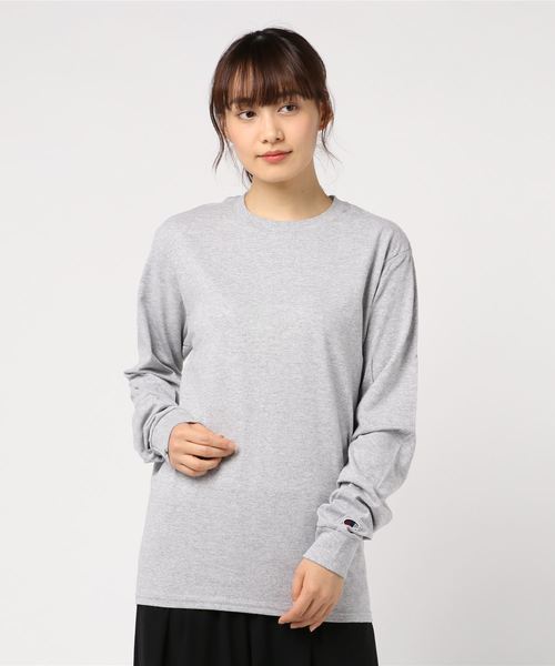 Champion(チャンピオン)の「【Champion/チャンピオン】オーバーサイズロンT/ビッグシルエット/オーバーサイズカットソー(Tシャツ/カットソー・レディース・ホワイト/ブラック/グレー・SMALL/MEDIUM/LARGE/X-LARGE)」の3枚目の写真