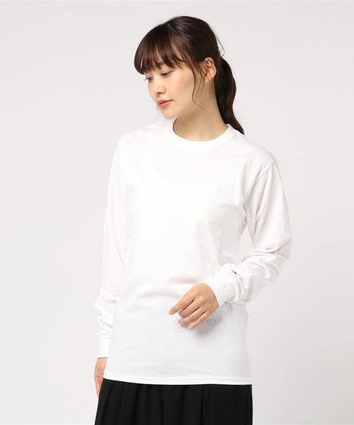 Champion(チャンピオン)の「【Champion/チャンピオン】オーバーサイズロンT/ビッグシルエット/オーバーサイズカットソー(Tシャツ/カットソー・レディース・ホワイト/ブラック/グレー・SMALL/MEDIUM/LARGE/X-LARGE)」の11枚目の写真