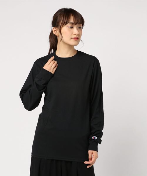 Champion(チャンピオン)の「【Champion/チャンピオン】オーバーサイズロンT/ビッグシルエット/オーバーサイズカットソー(Tシャツ/カットソー・レディース・ホワイト/ブラック/グレー・SMALL/MEDIUM/LARGE/X-LARGE)」の6枚目の写真