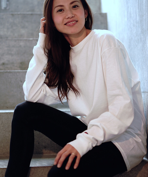 Champion(チャンピオン)の「【Champion/チャンピオン】オーバーサイズロンT/ビッグシルエット/オーバーサイズカットソー(Tシャツ/カットソー・レディース・ホワイト/ブラック/グレー・SMALL/MEDIUM/LARGE/X-LARGE)」の13枚目の写真