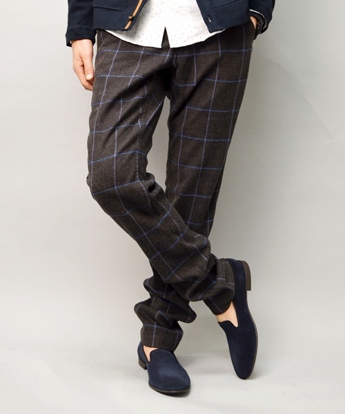 SHIPS(シップス)の「SC: ウール/シルク ストレッチ ツイード テーパード パンツ(スラックス・メンズ・グレー/ブラウン・29/31/32/30/33)」の1枚目の写真