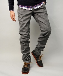 SHIPS | SC: ウール/シルク ストレッチ ツイード テーパード パンツ(スラックス)