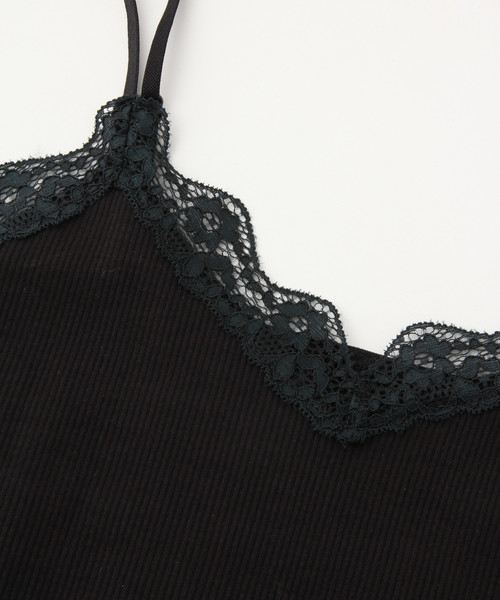 GLOBAL WORK（グローバルワーク）の「ツバキテレコレースキャミ【MIST LINE】/827848（キャミソール・レディース・ホワイト/ブラック・MEDIUM/LARGE）」の8枚目の写真