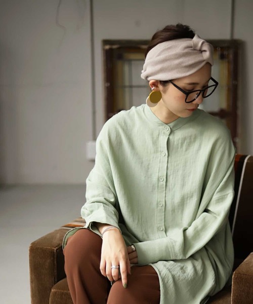 antiqua（アンティカ）の「ボリュームクロスヘアバンド（ヘアバンド・レディース・ブラック/ベージュ・FREE）」の9枚目の写真