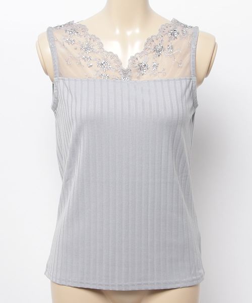 axes femme（アクシーズファム）の「繊細レースタンク（タンクトップ・レディース・キナリ/ピンク/ブラック/イエロー/ラベンダー/グレー/ピンク系その他/ブルーグリーン・MEDIUM）」の16枚目の写真