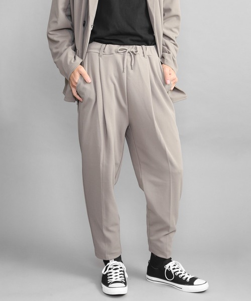 Bling Leads(ブリングリーズ)の「Bling Leads/梨地ジャージテーパードパンツ(その他パンツ・メンズ・ブラック/ベージュ/ネイビー/チャコールグレー/ブラウン/グレイッシュベージュ/ブルー・MEDIUM/LARGE)」の6枚目の写真