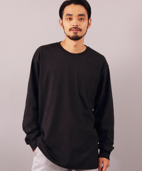 GILDAN(ギルダン)の「GILDAN ビッグシルエットロングTシャツ(Tシャツ/カットソー・メンズ・グリーン系その他/ブルー系その他/パープル/グレー系その他/ブラック系その他/ホワイト系その他/グリーン系その他3/ナチュラル/グレー系その他2/ライトピンク/ゴールド/オレンジ/レッド/ホワイト系その他2/グリーン系その他2/ライトブルー/マルーン/ロイヤルブルー/チャコールグレー/ブラック系その他2/ブルー系その他2・X-LARGE/LARGE/MEDIUM)」の5枚目の写真