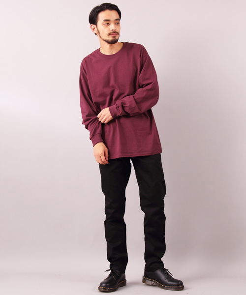GILDAN(ギルダン)の「GILDAN ビッグシルエットロングTシャツ(Tシャツ/カットソー・メンズ・グリーン系その他/ブルー系その他/パープル/グレー系その他/ブラック系その他/ホワイト系その他/グリーン系その他3/ナチュラル/グレー系その他2/ライトピンク/ゴールド/オレンジ/レッド/ホワイト系その他2/グリーン系その他2/ライトブルー/マルーン/ロイヤルブルー/チャコールグレー/ブラック系その他2/ブルー系その他2・X-LARGE/LARGE/MEDIUM)」の22枚目の写真