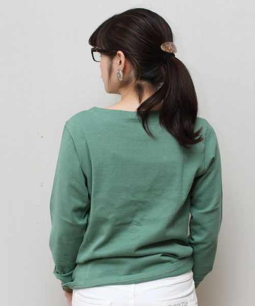 D.M.G.(ドミンゴ)の「D.M.G./ディーエムジー ボートネックロングスリーブTシャツ 19-068(Tシャツ/カットソー・レディース・ブルー/イエロー/グリーン・2/3)」の20枚目の写真