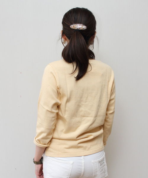 D.M.G.(ドミンゴ)の「D.M.G./ディーエムジー ボートネックロングスリーブTシャツ 19-068(Tシャツ/カットソー・レディース・ブルー/イエロー/グリーン・2/3)」の21枚目の写真