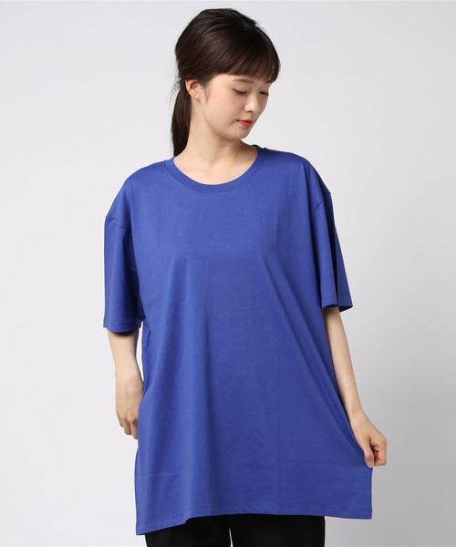 VIBGYOR Women（ヴィブジョー　ウィメン）の「【sixmouse】無地カラーTシャツ（Tシャツ/カットソー・レディース・ホワイト/ブラック/パープル/ネイビー/ターコイズブルー/イエロー/サンドベージュ/杢グレー/グリーン系その他/ブルー系その他/ライトピンク/サーモンピンク/チャコール・SMALL/MEDIUM/LARGE/X-SMALL/X-LARGE/XX-LARGE）」の9枚目の写真