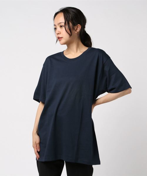 VIBGYOR Women（ヴィブジョー　ウィメン）の「【sixmouse】無地カラーTシャツ（Tシャツ/カットソー・レディース・ホワイト/ブラック/パープル/ネイビー/ターコイズブルー/イエロー/サンドベージュ/杢グレー/グリーン系その他/ブルー系その他/ライトピンク/サーモンピンク/チャコール・SMALL/MEDIUM/LARGE/X-SMALL/X-LARGE/XX-LARGE）」の7枚目の写真