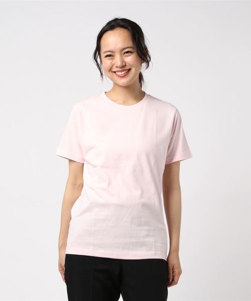 VIBGYOR Women（ヴィブジョー　ウィメン）の「【sixmouse】無地カラーTシャツ（Tシャツ/カットソー・レディース・ホワイト/ブラック/パープル/ネイビー/ターコイズブルー/イエロー/サンドベージュ/杢グレー/グリーン系その他/ブルー系その他/ライトピンク/サーモンピンク/チャコール・SMALL/MEDIUM/LARGE/X-SMALL/X-LARGE/XX-LARGE）」の12枚目の写真