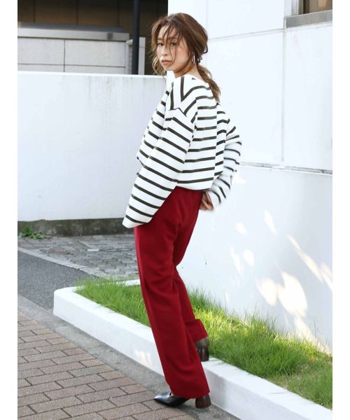 Ungrid（アングリッド）の「カラーテーパードパンツ（その他パンツ・レディース・ブラウン/レッド・SMALL/MEDIUM）」の3枚目の写真