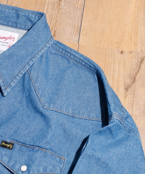 And A（アンドエー）の「WRANGLER ラングラー / BIG FIT SHIRTS オーバーサイズ ウエスタンデニムシャツ / WL0009（シャツ/ブラウス・レディース・インディゴブルー・SMALL/MEDIUM）」の8枚目の写真