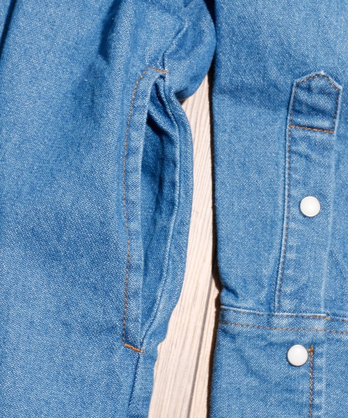 And A（アンドエー）の「WRANGLER ラングラー / BIG FIT SHIRTS オーバーサイズ ウエスタンデニムシャツ / WL0009（シャツ/ブラウス・レディース・インディゴブルー・SMALL/MEDIUM）」の12枚目の写真