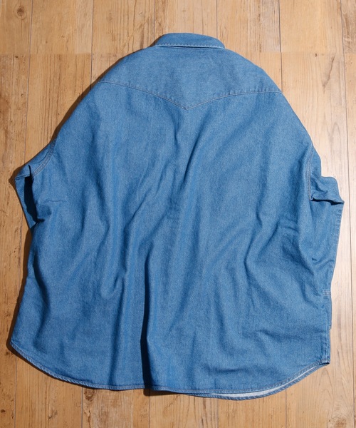 And A（アンドエー）の「WRANGLER ラングラー / BIG FIT SHIRTS オーバーサイズ ウエスタンデニムシャツ / WL0009（シャツ/ブラウス・レディース・インディゴブルー・SMALL/MEDIUM）」の10枚目の写真