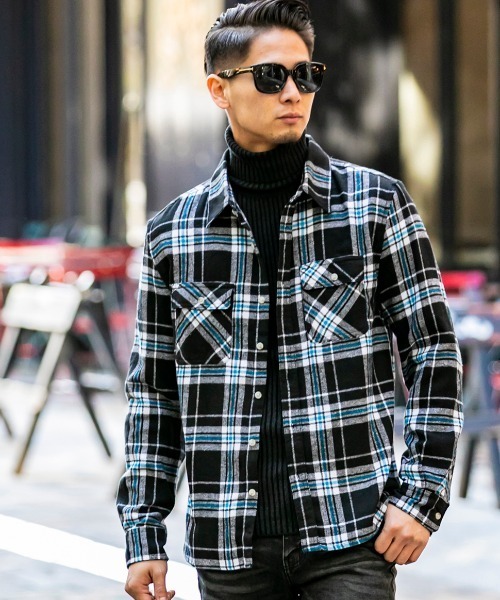ADMIX/ATELIER SAB MEN（アドミックスアトリエサブメン）の「【no sweat×ADMIX/ATELIER SAB MEN コラボ】 ビエラ 起毛 長袖 チェック シャツ（シャツ/ブラウス・メンズ・ベージュ/レッド/ホワイト系その他/ホワイト系その他2/ブラック系その他/ブラック系その他2/ブルー系その他/ブラック系その他3/ブルー系その他2/ブルー系その他3・48/50/52）」の11枚目の写真