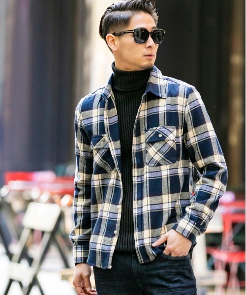ADMIX/ATELIER SAB MEN（アドミックスアトリエサブメン）の「【no sweat×ADMIX/ATELIER SAB MEN コラボ】 ビエラ 起毛 長袖 チェック シャツ（シャツ/ブラウス・メンズ・ベージュ/レッド/ホワイト系その他/ホワイト系その他2/ブラック系その他/ブラック系その他2/ブルー系その他/ブラック系その他3/ブルー系その他2/ブルー系その他3・48/50/52）」の22枚目の写真