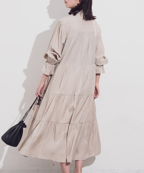 Aunt Marie's（アントマリーズ）の「AUNT MARIE'S ハイネックフリルロングワンピース（ワンピース・レディース・ブラック/グリーン/ホワイト/ベージュ・FREE）」の19枚目の写真