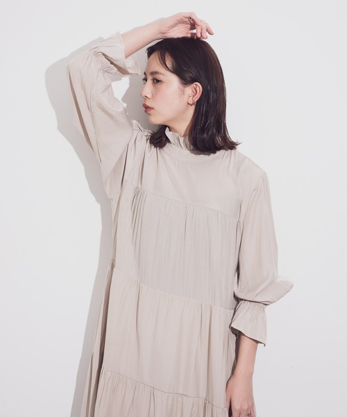 Aunt Marie's（アントマリーズ）の「AUNT MARIE'S ハイネックフリルロングワンピース（ワンピース・レディース・ブラック/グリーン/ホワイト/ベージュ・FREE）」の20枚目の写真