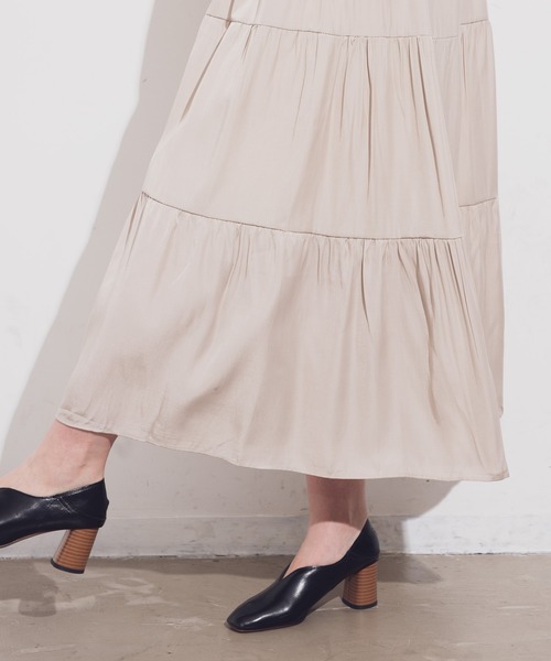 Aunt Marie's（アントマリーズ）の「AUNT MARIE'S ハイネックフリルロングワンピース（ワンピース・レディース・ブラック/グリーン/ホワイト/ベージュ・FREE）」の22枚目の写真