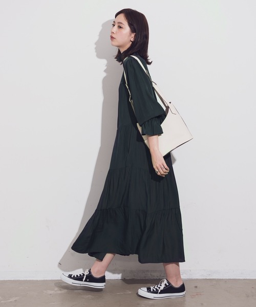 Aunt Marie's（アントマリーズ）の「AUNT MARIE'S ハイネックフリルロングワンピース（ワンピース・レディース・ブラック/グリーン/ホワイト/ベージュ・FREE）」の16枚目の写真