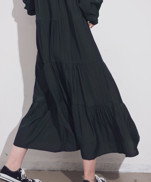 Aunt Marie's（アントマリーズ）の「AUNT MARIE'S ハイネックフリルロングワンピース（ワンピース・レディース・ブラック/グリーン/ホワイト/ベージュ・FREE）」の17枚目の写真