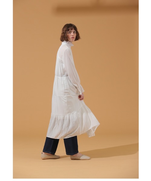 Aunt Marie's（アントマリーズ）の「AUNT MARIE'S ハイネックフリルロングワンピース（ワンピース・レディース・ブラック/グリーン/ホワイト/ベージュ・FREE）」の5枚目の写真