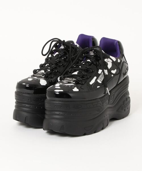 YOSUKE（ヨースケ）の「「YOSUKE/ヨースケ」厚底レースアップスニーカー（スニーカー・レディース・ホワイト系その他/シルバー系その他/ブラック系その他/ブラック/マルチ/ベージュ系その他/その他/ブラック×グリーン/ライトベージュ/ブラックミックス/ブラック×レッド/ブラック×ホワイト/ベージュ/ゴールド/ブラック×パープル/シルバー・24.5/25/22.5/23/24/23.5）」の4枚目の写真