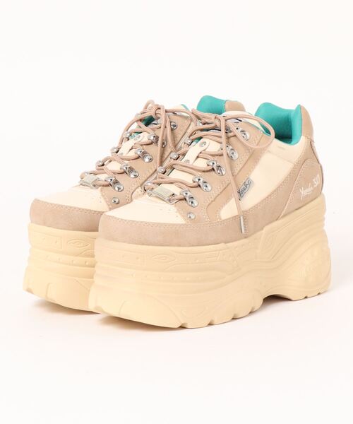 YOSUKE（ヨースケ）の「「YOSUKE/ヨースケ」厚底レースアップスニーカー（スニーカー・レディース・ホワイト系その他/シルバー系その他/ブラック系その他/ブラック/マルチ/ベージュ系その他/その他/ブラック×グリーン/ライトベージュ/ブラックミックス/ブラック×レッド/ブラック×ホワイト/ベージュ/ゴールド/ブラック×パープル/シルバー・24.5/25/22.5/23/24/23.5）」の9枚目の写真