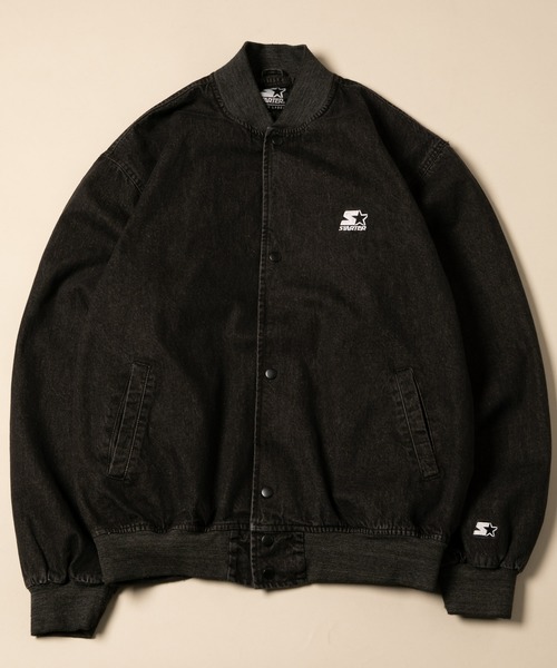 【セール】STARTER DENIM STADIUM JACKET（ブルゾン）｜STARTER BLACK LABEL（スターターブラック