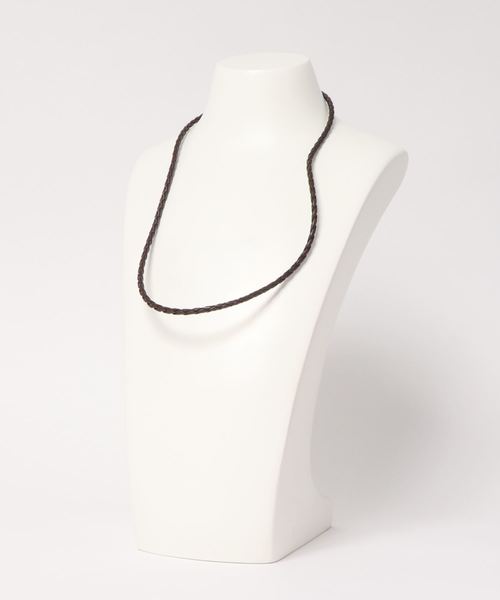 florist（フローリスト）の「【3way】編み込みレザーブレス/アンクレット/ネックレス　メンズ/レディース兼用（バングル/リストバンド・レディース・ブラック/ホワイト/ブラウン・FREE）」の8枚目の写真