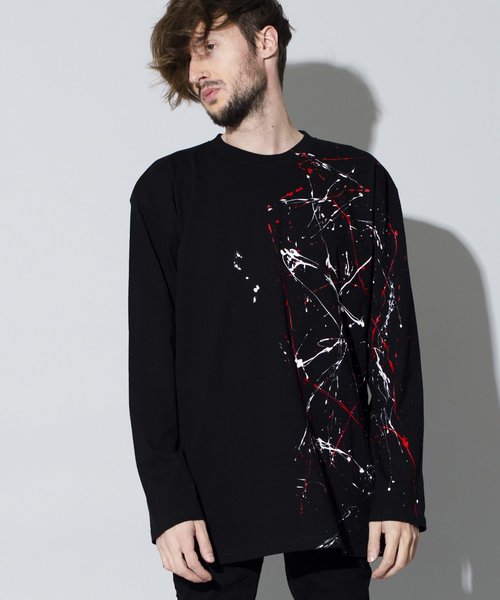 NO ID.（ノーアイディ）の「切替ペイントロンT（Tシャツ/カットソー・メンズ・ブラック・ONE SIZE）」の15枚目の写真