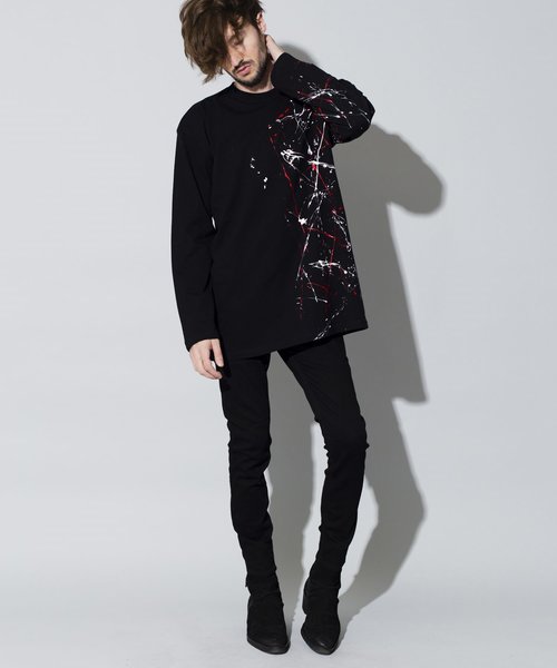 NO ID.（ノーアイディ）の「切替ペイントロンT（Tシャツ/カットソー・メンズ・ブラック・ONE SIZE）」の14枚目の写真